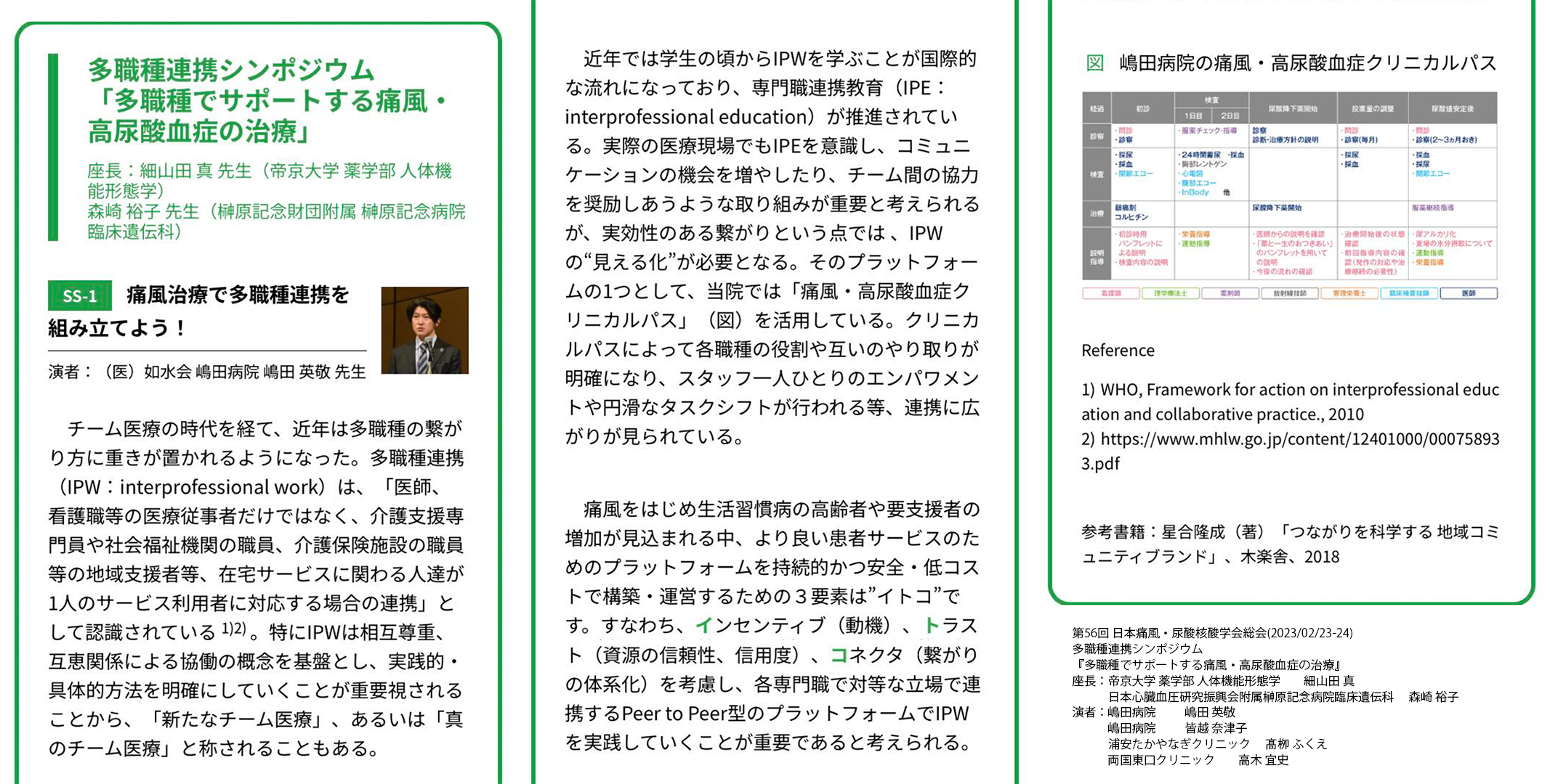 230223第56回日本痛風尿酸核酸学会総会多職種連携シンポジウム01